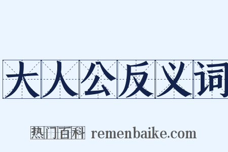 大人公反义词是什么意思的图片